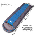 Sac de Couchage Chaud 4 Saisons – Adultes & Enfants, Camping, Randonnée, Voyage avec Sac de Compression