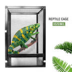 Terrarium Démontable pour Reptiles – Cage à Air en Aluminium avec Porte Frontale et Vue Complète pour Lézards et Caméléons