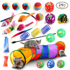 Set de Jouets Variés pour Chatons : Canne, Souris Sisal, Balle à Grelot et Accessoires