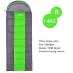 Sac de Couchage Léger 4 Saisons – Coton Chaud – Camping, Randonnée, Voyage – Bleu, Vert, Orange