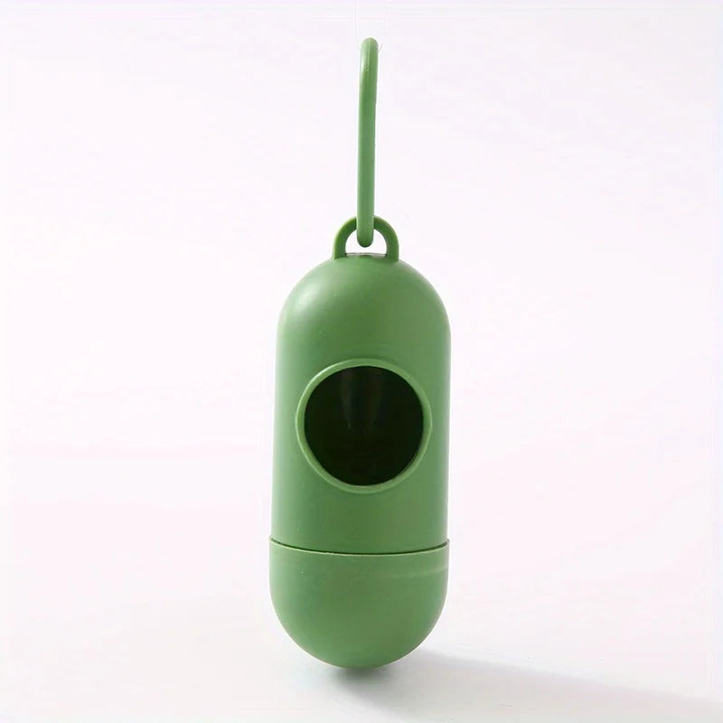 Distributeur de Sacs à Déjections Forme Pilule – Porte-Sacs pour Collier & Laisse de Chien