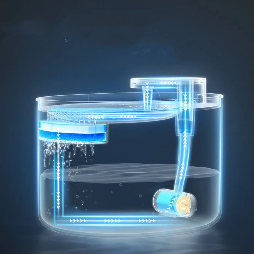 Distributeur d'eau pour chats et chiens – Bouche sèche, filtration automatique, circulation continue, accessoire animalerie