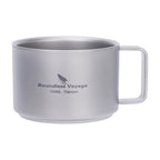 Tasse à café double paroi en titane ultraléger 100ml pour randonnée et camping