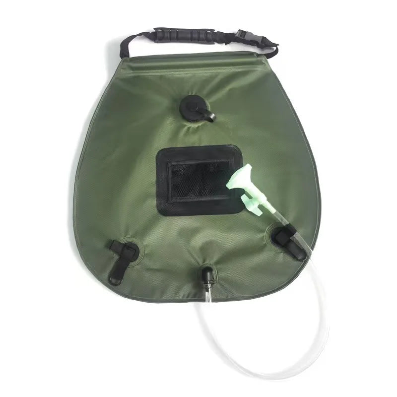 Sac de Douche Solaire 20L – Grande Capacité, Pliable et Portable pour Camping, Randonnée et Voyage avec Pomme de Douche