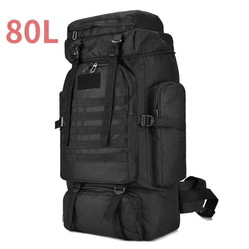 Sac à Dos Alpinisme 80L/100L – Tactique, Grande Capacité, Randonnée, Camping, Voyage
