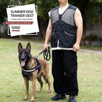Gilet d'Entraînement en Maille Légère pour Chien – Multi-Poches, Résistant aux Morsures, Idéal Printemps-Été