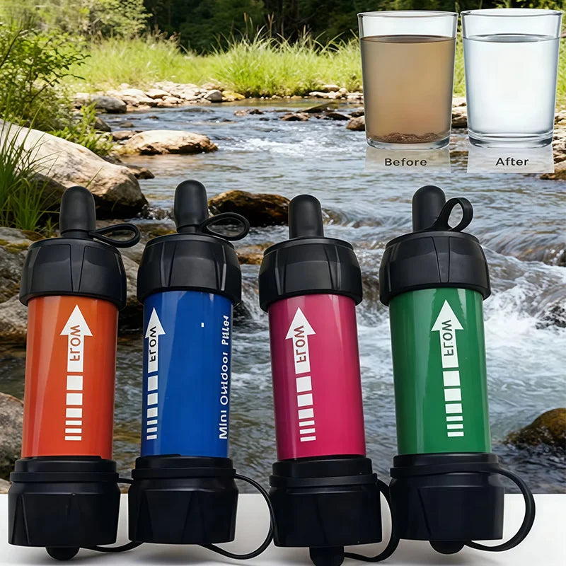 Paille Filtrante pour Camping – Légère, Multicolore, Idéale pour Randonnée, Pêche et Urgence