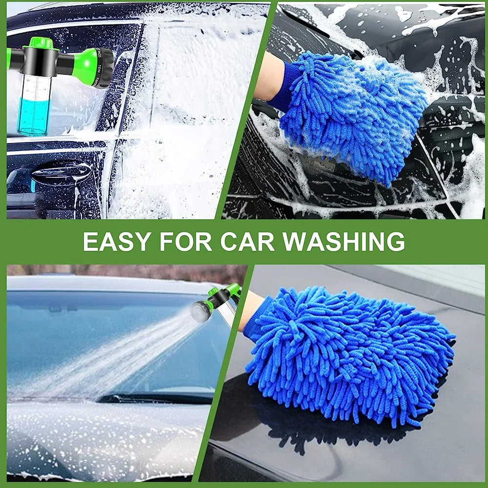 Pistolet Douche 8-en-1 pour Chien et Chat – Haute Pression, Mousse, Tuyau & Buse – Lavage Animal, Jardin, Voiture