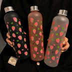 Gourde Motif Fraise 1L – Portable, outdoor, sport, randonée