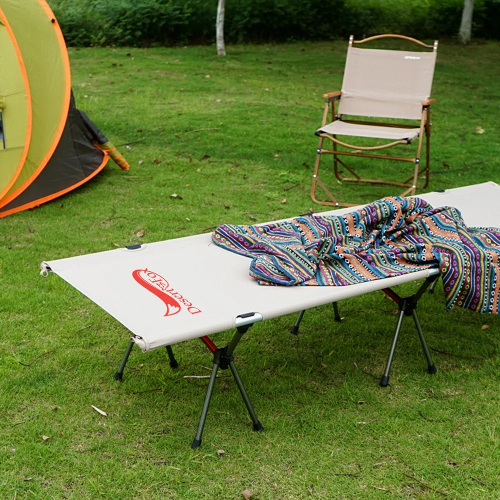 Lit de Camp Pliant – Lit de Camping Portable pour Adultes et Enfants, Randonnée et Pique-nique, 190x65cm
