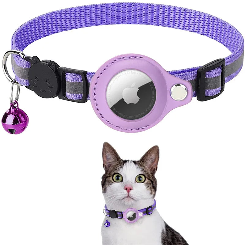 Collier Porte-AirTag pour Chat – Réfléchissant et Ajustable