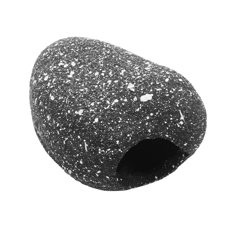 Grotte en Pierre pour Cichlidés – Ornement Aquarium, Bassin, Cachette pour Crevettes, Céramique (1/2/4 pièces)