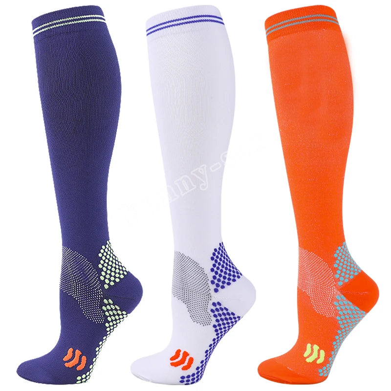 chaussettes de Compression hommes femmes chaussettes pour courir, cyclisme, Football