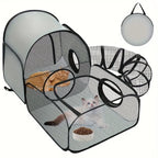 Parc Portable et Respirant pour Chien avec Tunnel Entourant – Enclos Intérieur/Extérieur pour Chats et Petits Animaux