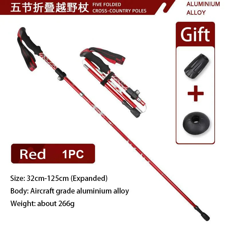 Bâtons de Randonnée Télescopiques Ultralégers Pliables – Nordic Walking & Trekking 32-125 cm