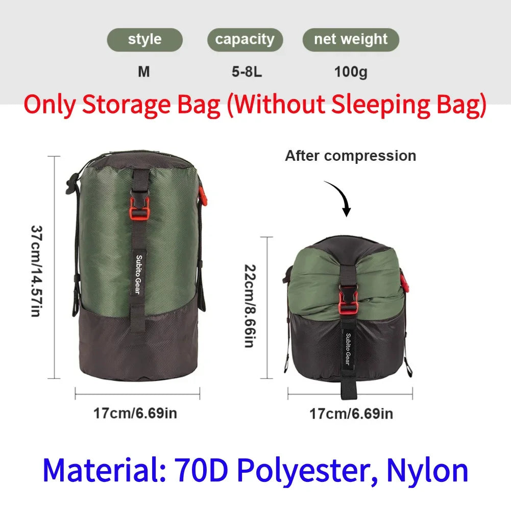 Sac de Compression Imperméable pour Sac de Couchage – Grande Capacité, Ultra-Léger, Camping & Randonnée