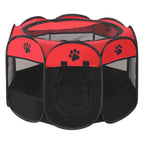 Tente Pliable pour Animaux – Niche Octogonale d'Extérieur avec Clôture pour Chien, Chat et Chiot