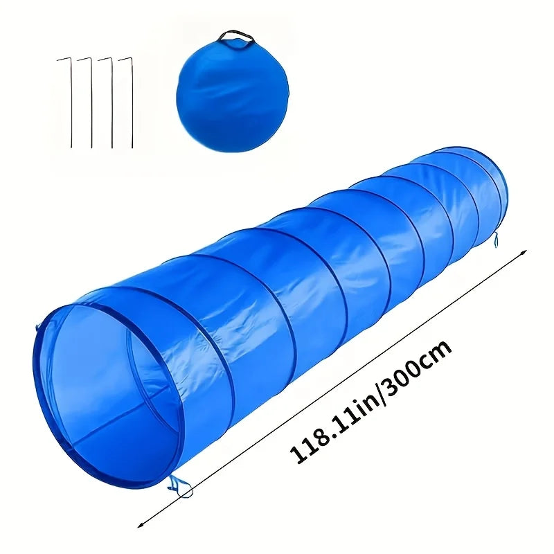 Tunnel d'Agilité Pliable pour Chien et Chat – Équipement d'Entraînement Outdoor et Sports Canins