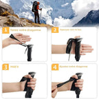 Bâtons de Randonnée Télescopiques Ultralégers Pliables – Nordic Walking & Trekking 32-125 cm