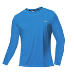 T-shirt de sport à manches longues en soie glacée pour homme
