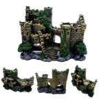 Décoration Aquarium Château Antique en Résine – Grotte, Bâtiment, Ornement Aquascaping