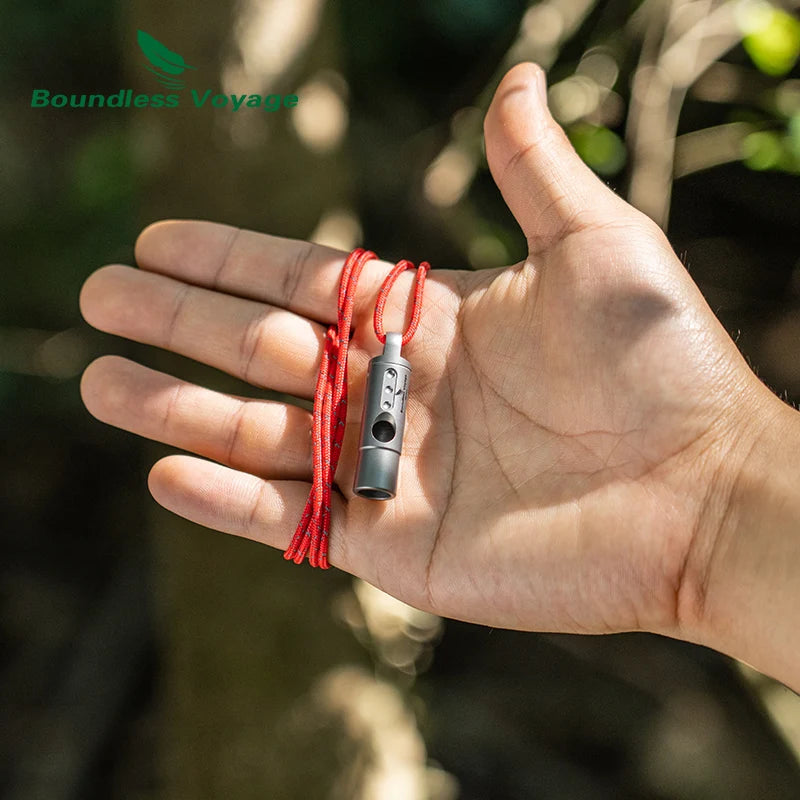 Sifflet en Titane – Sifflet d’Entraînement Sport & Porte-clés, Survie et Sécurité avec Cordon Puissant