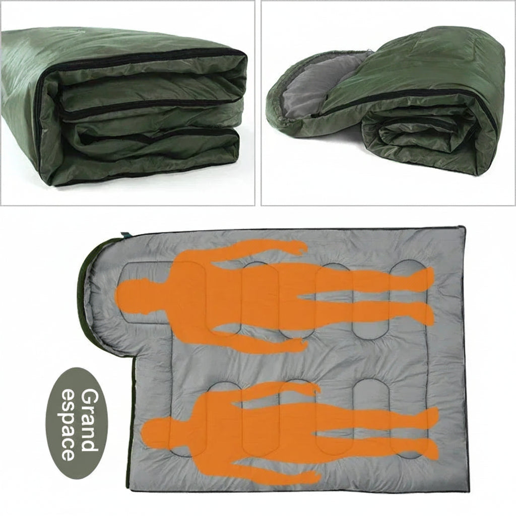 Sac de Couchage de Camping Ultraléger Imperméable 4 Saisons Chaud Enveloppe pour Randonnée et Voyage en Plein Air