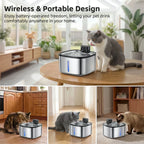 Fontaine à Eau Inox 3,5L pour Chat – Sans Fil et Rechargeable