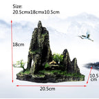 Décoration Aquarium en Résine – Rocaille, Montagne, Grotte, Arbre – Ornement Naturel pour Bac à Poissons