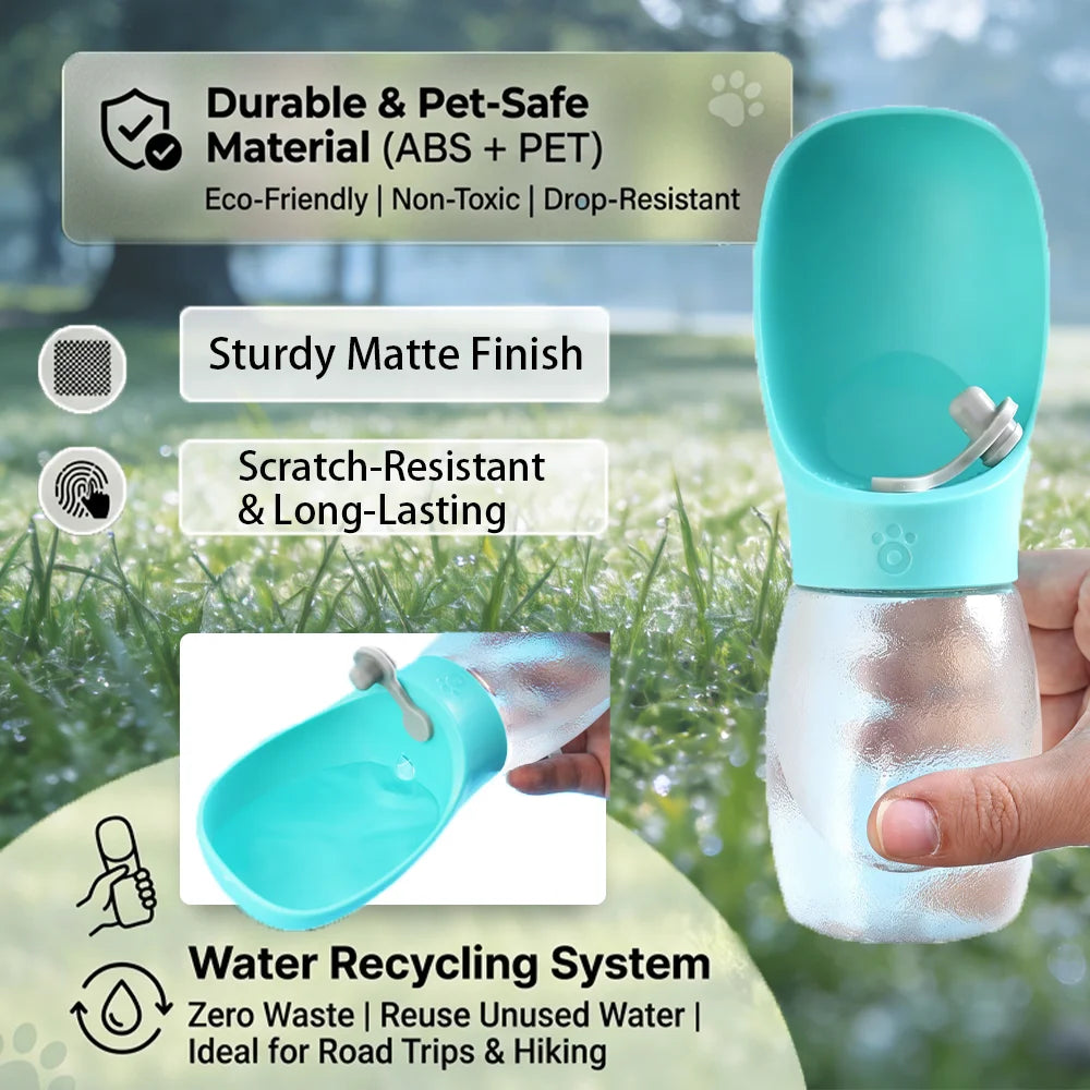 Gourde Portable pour Chien et Chat – Bol de Voyage Anti-Fuite 300 ml pour Petits et Grands Chiens, Distributeur d'Eau Outdoor