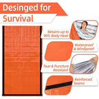Sac de Couchage d'Urgence – Couverture de Survie Thermique Mylar, Léger, Imperméable, Abri Portable pour Camping et Randonnée