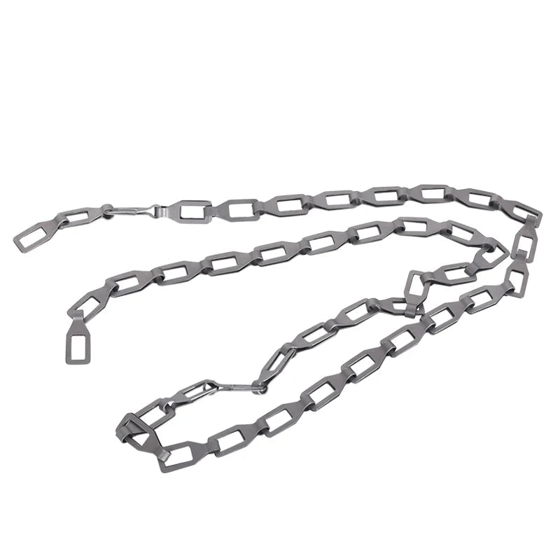 Chaîne de Suspension en Titane avec Crochets et Anneau Fixe – Pour Pot, Tasse, Grill & Mangeoire