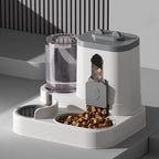 Gamelle Anti-Déversement avec Fontaine Intégrée pour Chat et Chien