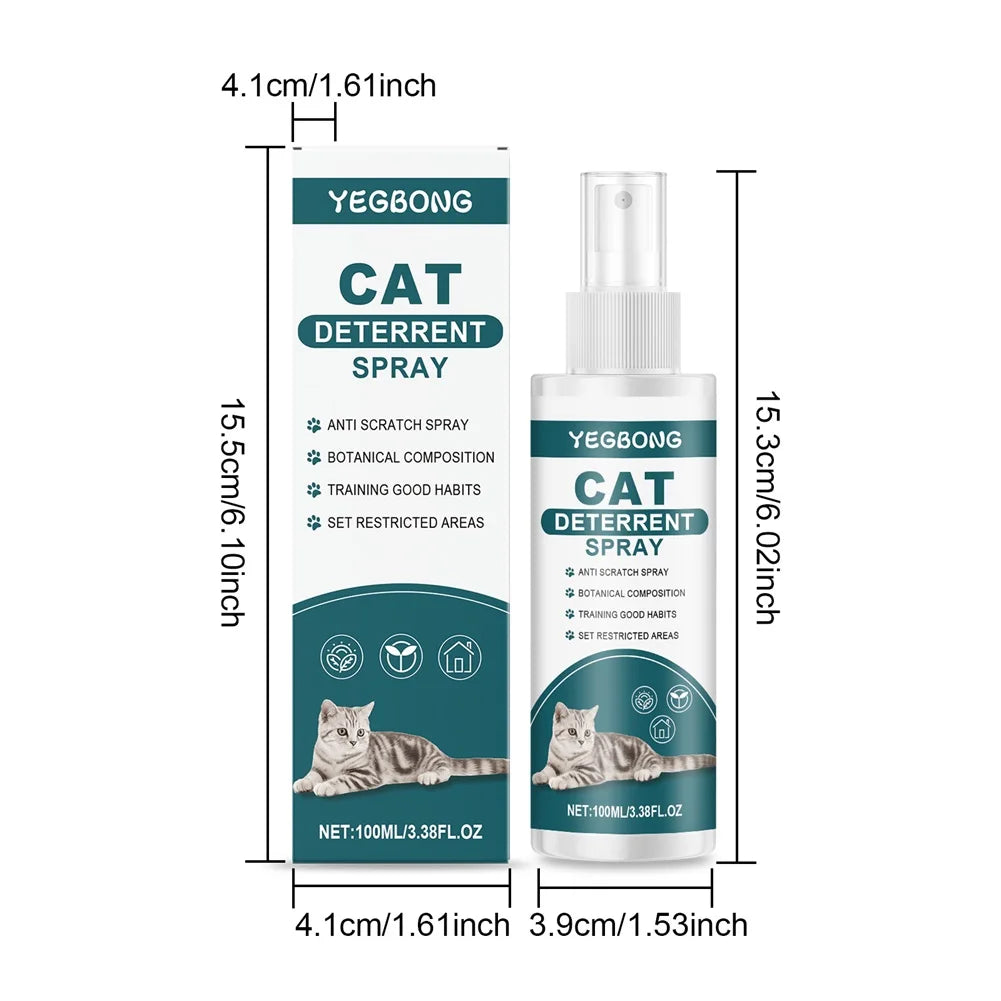 Spray Répulsif Naturel pour Chat 100ml – Anti-Griffures, Protection Meubles, Usage Intérieur Sûr