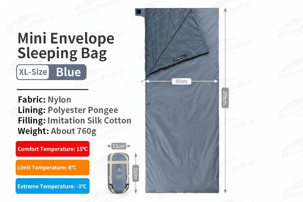 Sac de Couchage Ultra-léger Printemps Été en Coton – Camping, Randonnée, Imperméable, Simple ou Double