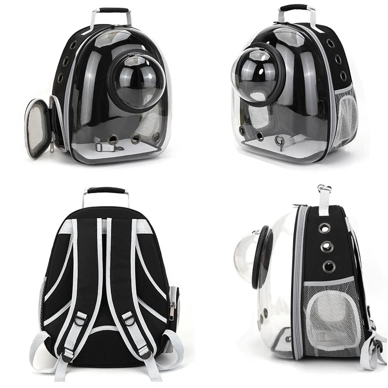 Sac de Transport Chat et Chien – Sac à Dos Capsule Spatiale Transparent Respirant, Portable pour Voyage et Promenade