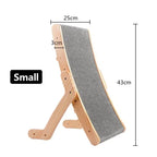 Griffoir Carton 3-en-1 avec Cadre en Bois – Lit Grattoir Réversible, Jouet & Meuble pour Chat
