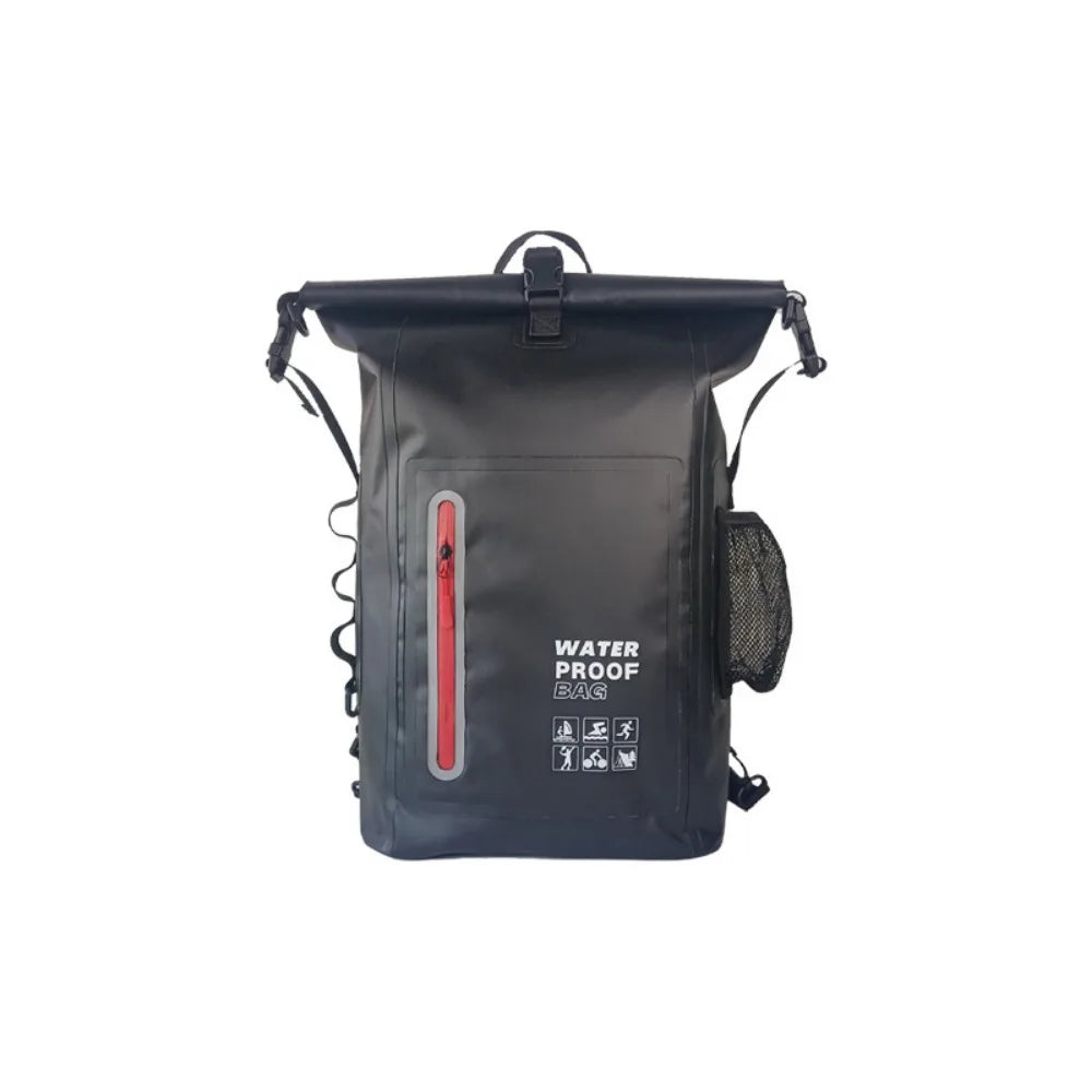 Sac à Dos Imperméable 25 L pour Extérieur – Grande Capacité, Bandes Réfléchissantes, Confortable en PVC pour Randonnée