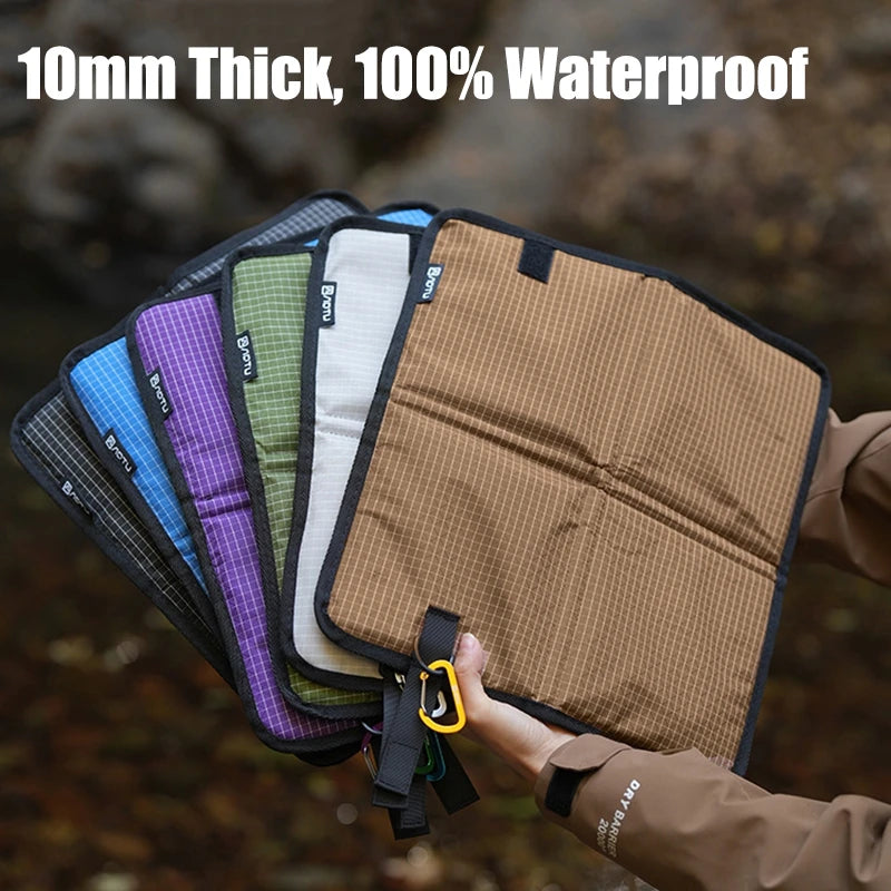 Tapis de Camping Pliable Imperméable en Tissu Oxford – Coussin de Siège Anti-Humidité pour Randonnée, Plage et Voyage