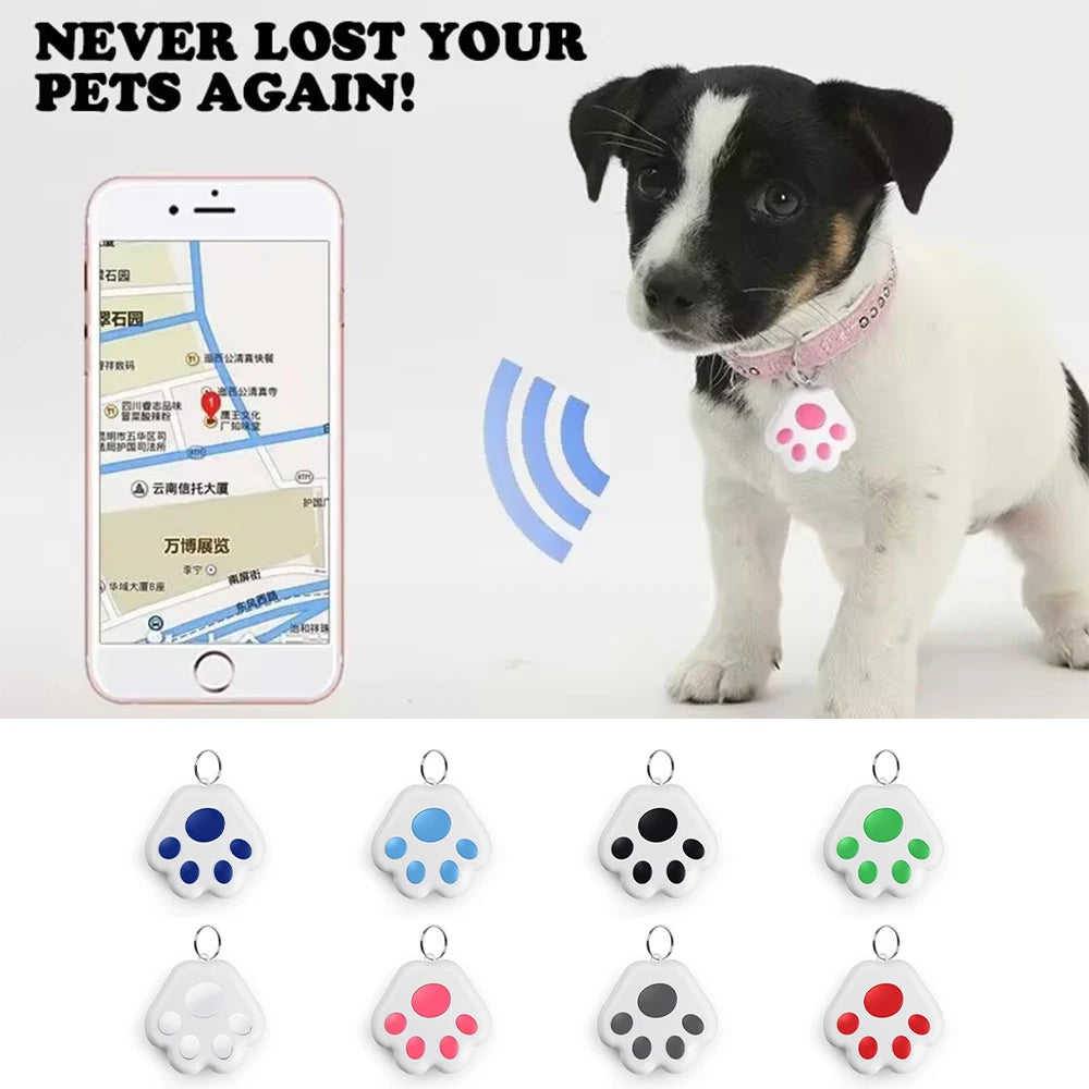 Mini Traceur GPS Patte de Chien – Dispositif Anti-Perte Intelligent pour Chat, Chien, Enfant et Senior, Accessoire Collier