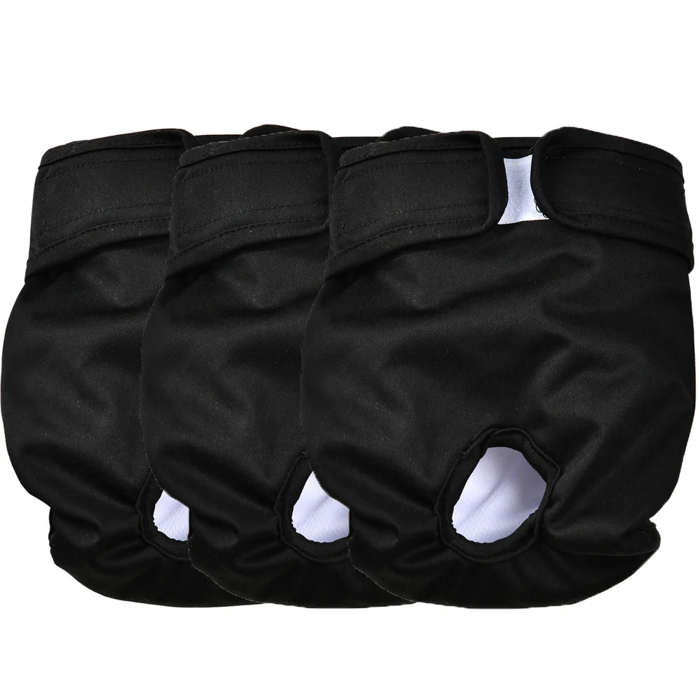 3 Couches Lavables pour Chienne – Élastiques, Respirantes, Réutilisables – Petites et Moyennes Races