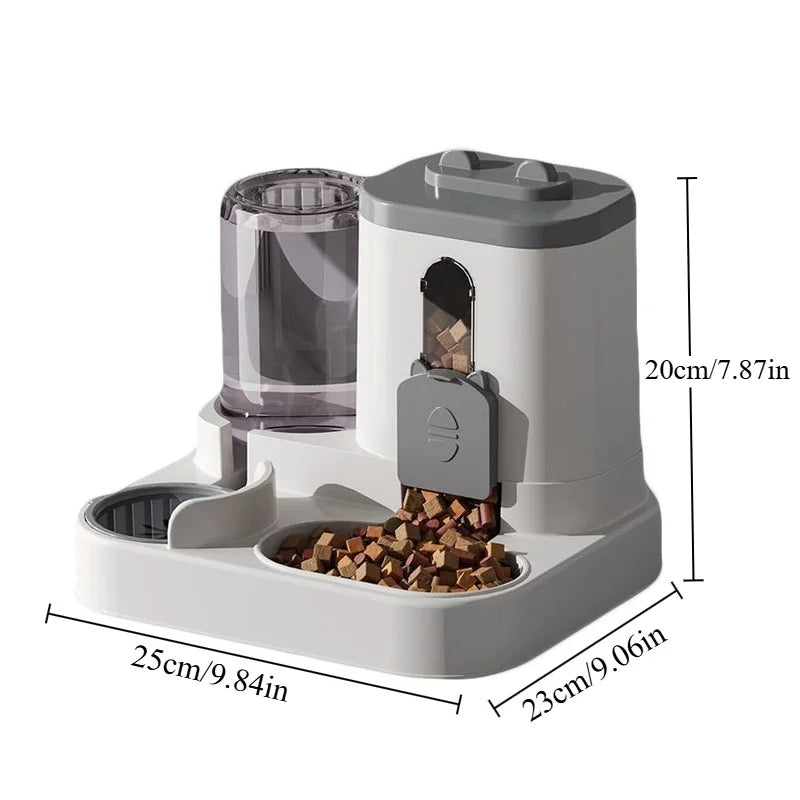 Gamelle Anti-Déversement avec Fontaine Intégrée pour Chat et Chien