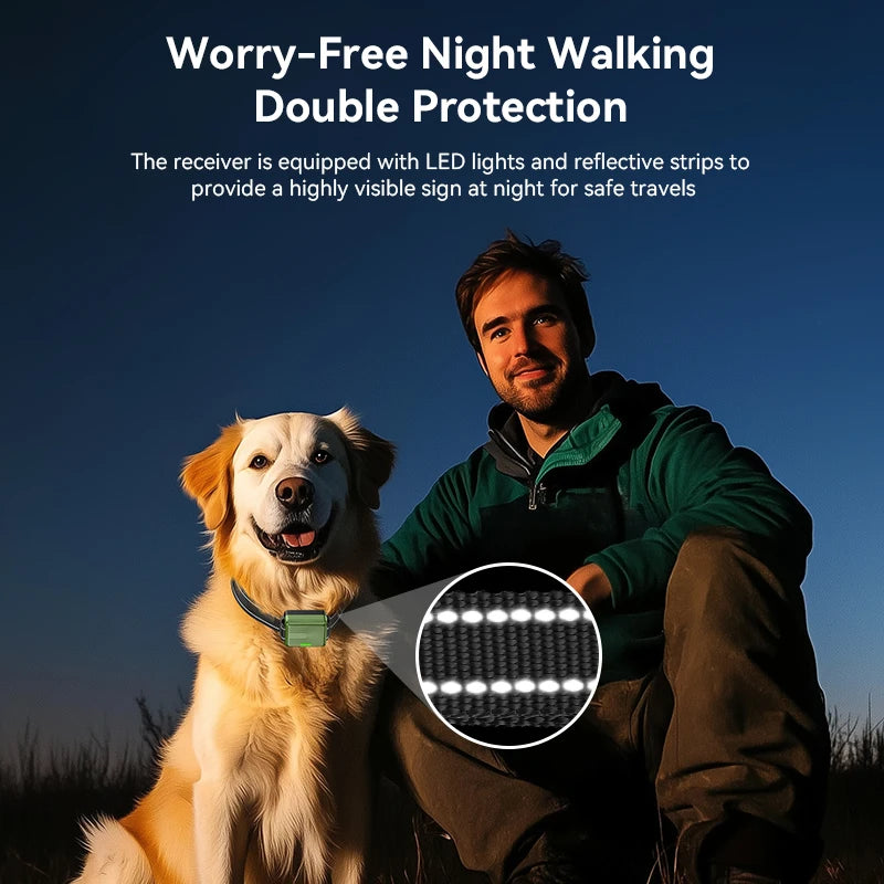 ROJECO Collier de Dressage Électrique pour Chien – IPX7 Étanche, Télécommande 300m, Rechargeable, Anti-Aboiement