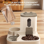 Distributeur 2-en-1 Nourriture et Eau pour Chat – Automatique, Design Mignon