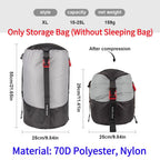 Sac de Compression Imperméable pour Sac de Couchage – Grande Capacité, Ultra-Léger, Camping & Randonnée