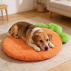 Coussin Lavable pour Chat et Chien – Tapis Doux en Forme de Carotte pour Petits Animaux
