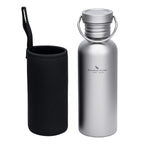 Gourde en Titane – Large Goulot, Réutilisable, Sport & Outdoor – Camping, Randonnée, Escalade, Running