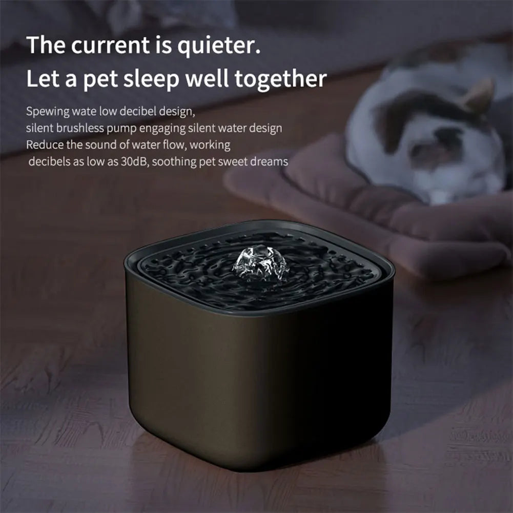 Fontaine à Eau pour Chat 3L – Filtration Triple, Grande Capacité, Silencieuse, USB, Distributeur d'Eau pour Chien et Chat