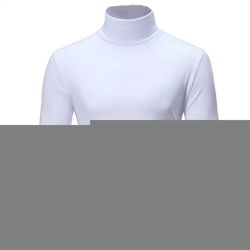 T-shirt Col Roulé Homme – Coupe Slim, Manches Longues, Respirant, Casual