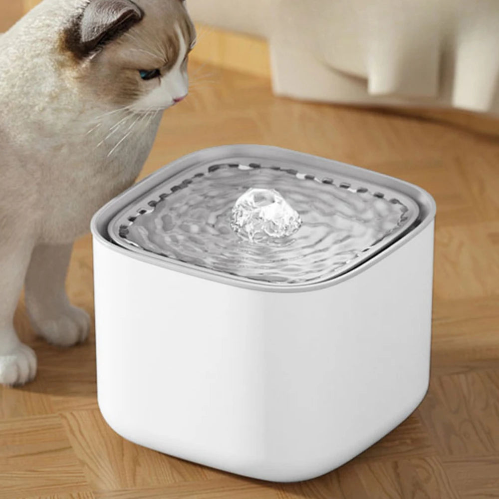 Fontaine à Eau pour Chat 3L – Filtration Triple, Grande Capacité, Silencieuse, USB, Distributeur d'Eau pour Chien et Chat
